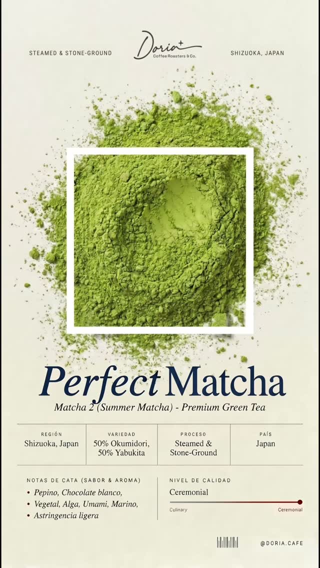 Matcha ceremonial de Shizuoka en Doria Coffee