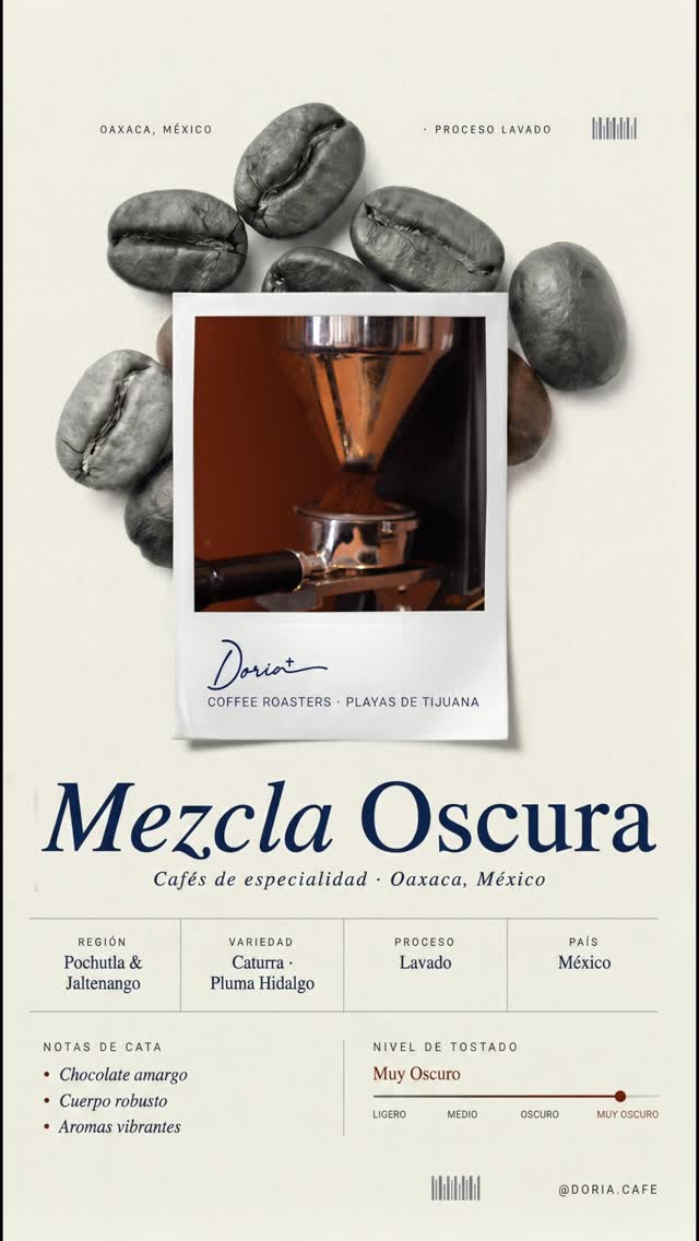 Detalle de café de especialidad de Doria